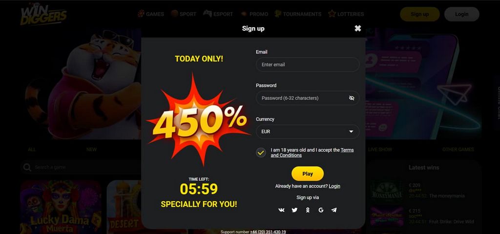 Win Diggers Online Casino